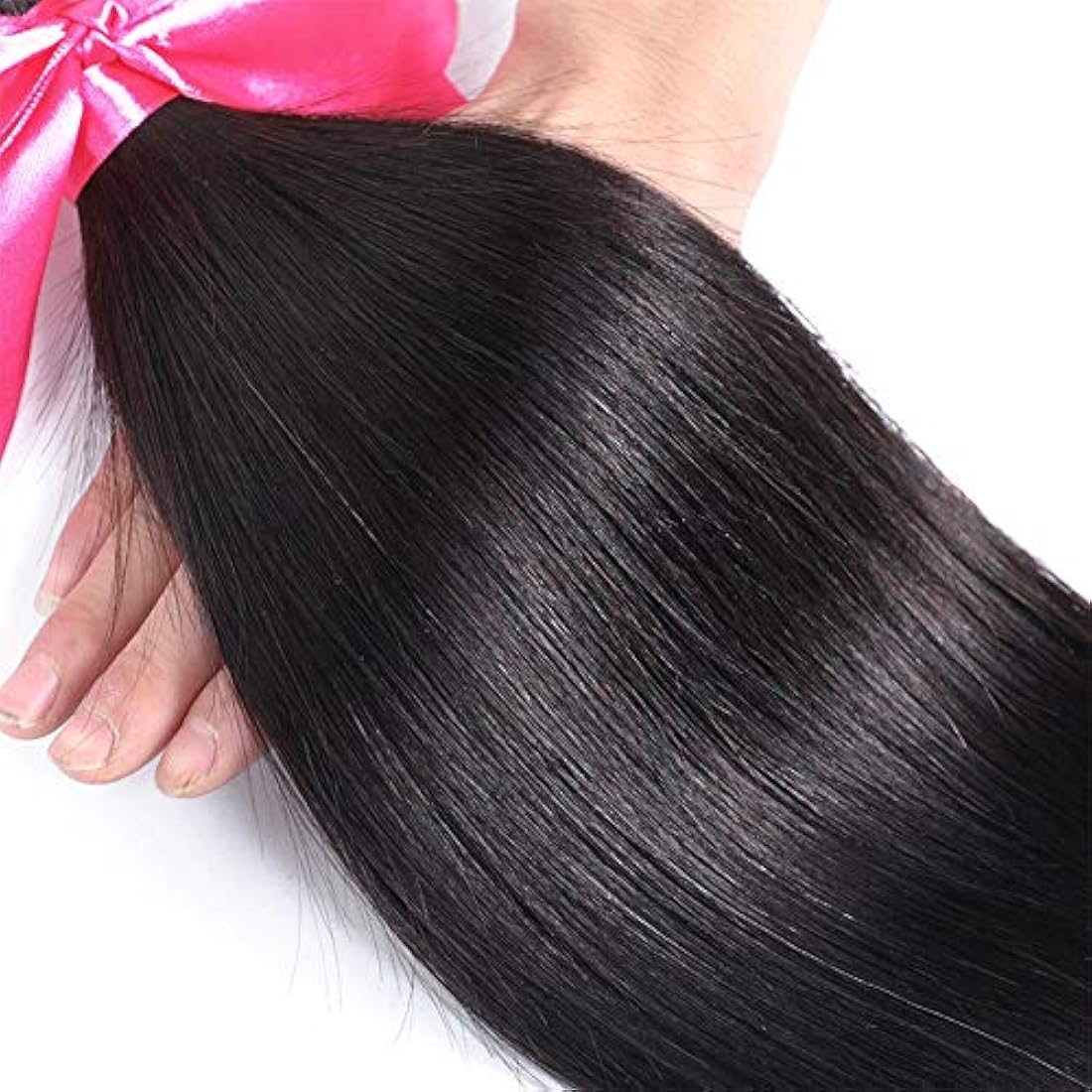 12A Brazilian Hair Bundles Straight Human Hair Weave Bundles Brazilian Straight Hair 3 Bundles Natual Black Color 300g Total 10 12 14 inch Romface