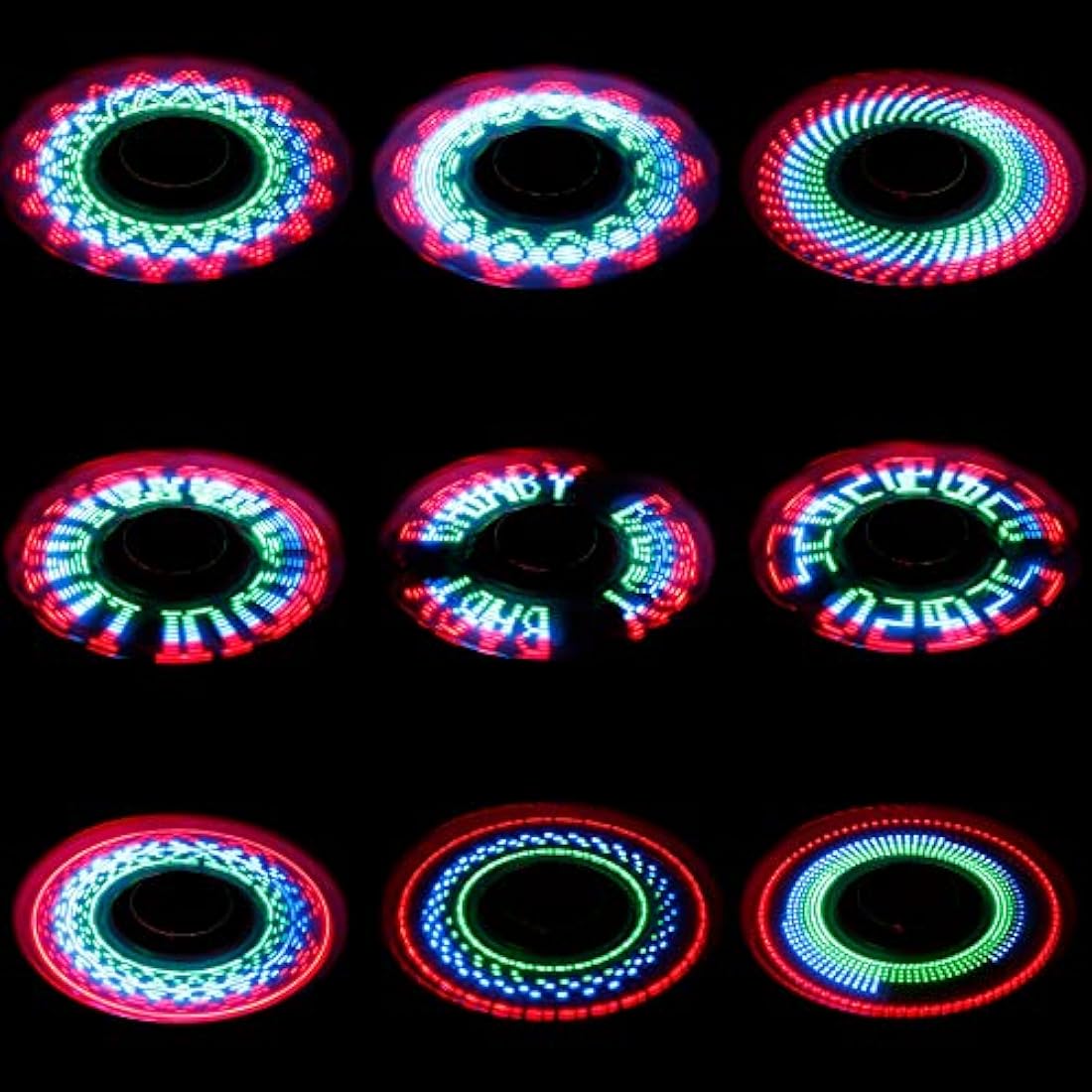 Dilabnda 6 PCS Light Age 3+ up Fidget Spinner Toys, LED Sensory Hand Fidget Toys, Glow in The Dark Multiple Flash Modes Finger Toys Pack for Birthday Party Favors