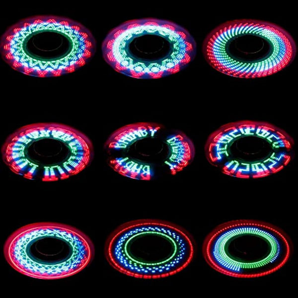 Dilabnda 6 PCS Light Age 3+ up Fidget Spinner Toys, LED Sensory Hand Fidget Toys, Glow in The Dark Multiple Flash Modes Finger Toys Pack for Birthday Party Favors