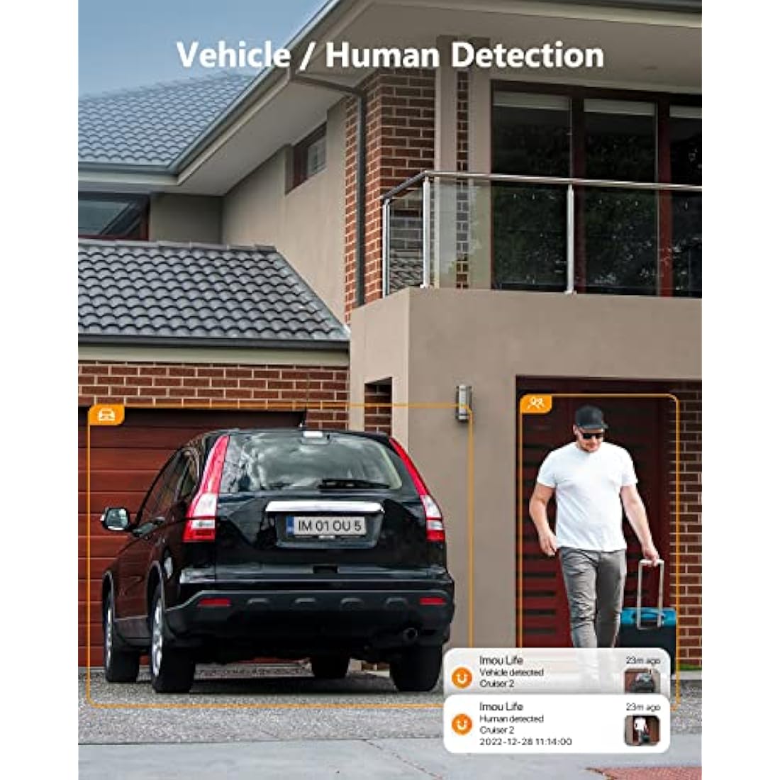 Imou 3K Security Camera Outdoor with AI Human/Vehicle Detection, 360° PTZ WiFi Home IP CCTV Camera Wireless, 5MP Color Night Vision, Auto Tracking, Siren, 2-way Audio, IP66, Works with Alexa