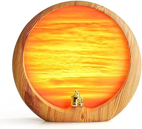 mamre Golden Sunset Lamp Home Decorations Table Lamp Gifts for Wedding Anniversary Valentine's Day Mother's Day Birthday