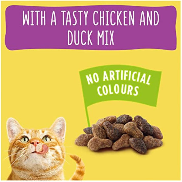 GO-CAT Adult Chicken and Duck Dry Cat Food 4kg, Pack of 2