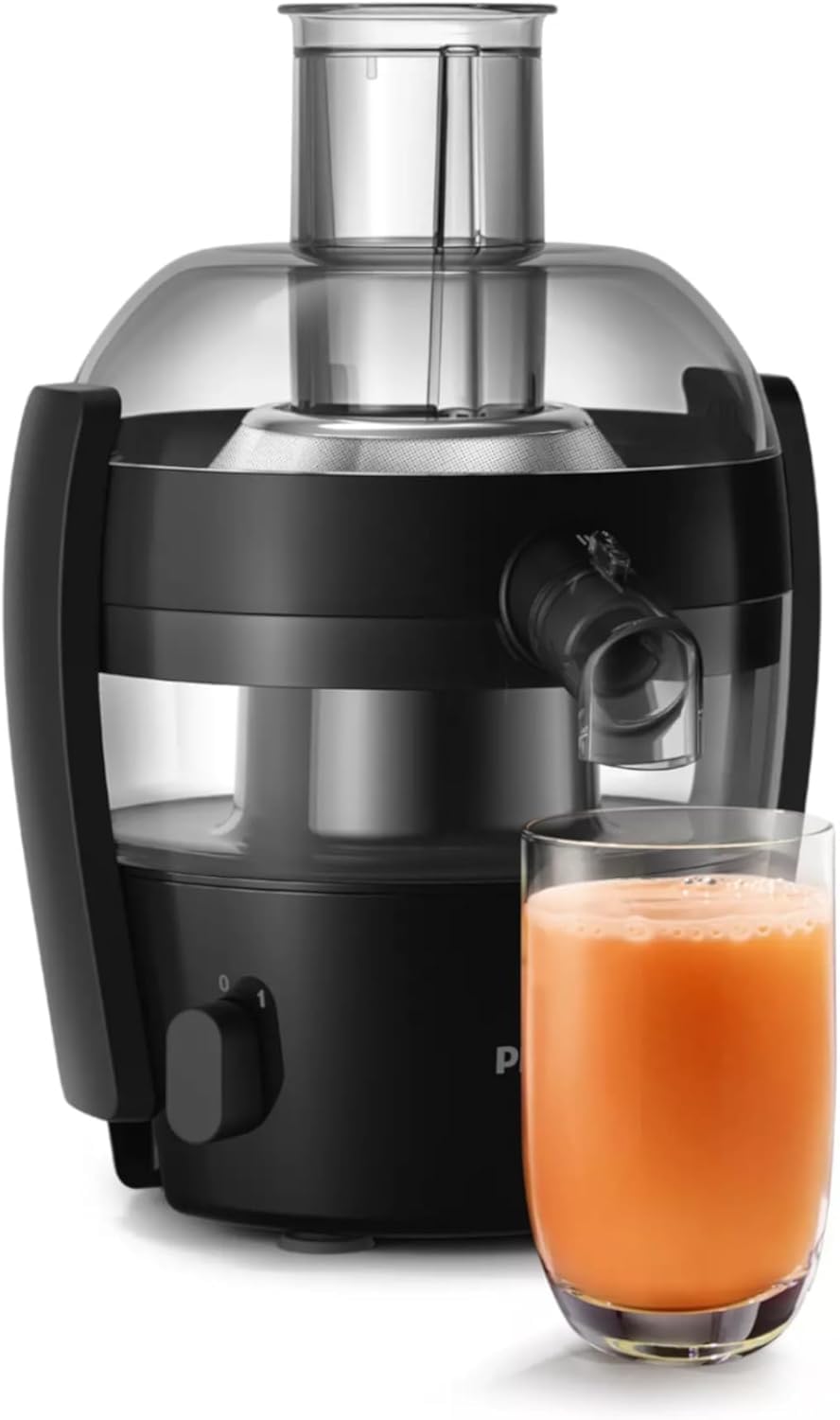 Philips Viva Collection Masticating Juicer, 150W, 1L, XL Tube, Quick Clean Technology, HomeID App, Dishwasher-safe Parts, Drip Stop, Easy Assembly, Compact Storage, Black (HR1889/71)