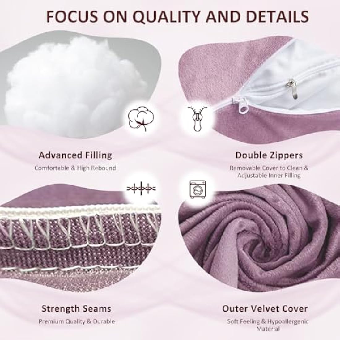 Chilling Home Pregnancy Pillows for Sleeping, U Shaped Maternity Pillow Cuddle Pillow, 55 inch Full Body Pillow Long Pillows for Sleeping, Maternity Body Pillows for adults with Cover Velvet