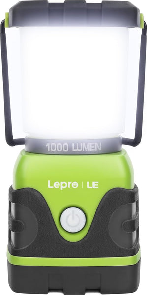 LE Camping Lantern, 1000 Lumen Camping Lights Battery Powered, Dimmable Warm to Cool White Modes, Tent Lights with Long Battery Life, Camping Accessories for Outdoors and Emergency, Pack of 2