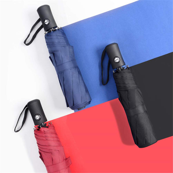 Maibar Umbrella Windproof Strong 24 Ribs Compact Umbrellas Sun UV Protection spf 50 Folding Travel Large Auto Open Close Umbrellas Umbrella (Black)