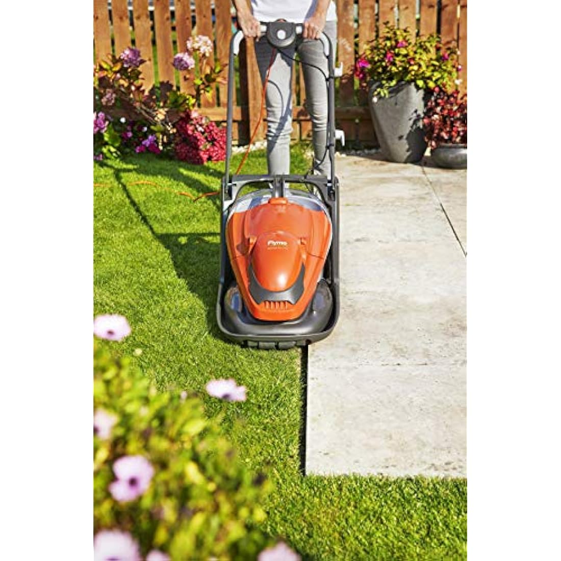 Flymo EasiGlide Plus 330V Hover Collect Lawn Mower - 1700W Motor, 33cm Cutting Width, 20 Litre Grass Box, Folds Flat, 10m Cable Length