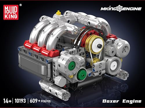Mould King 10193 Engine Building Blocks Toy Kit, Boxer Engine Clamping Blocks Construction Kit Model, Toy Gift Collectibles for Adults Boys Girls(609 Pieces)
