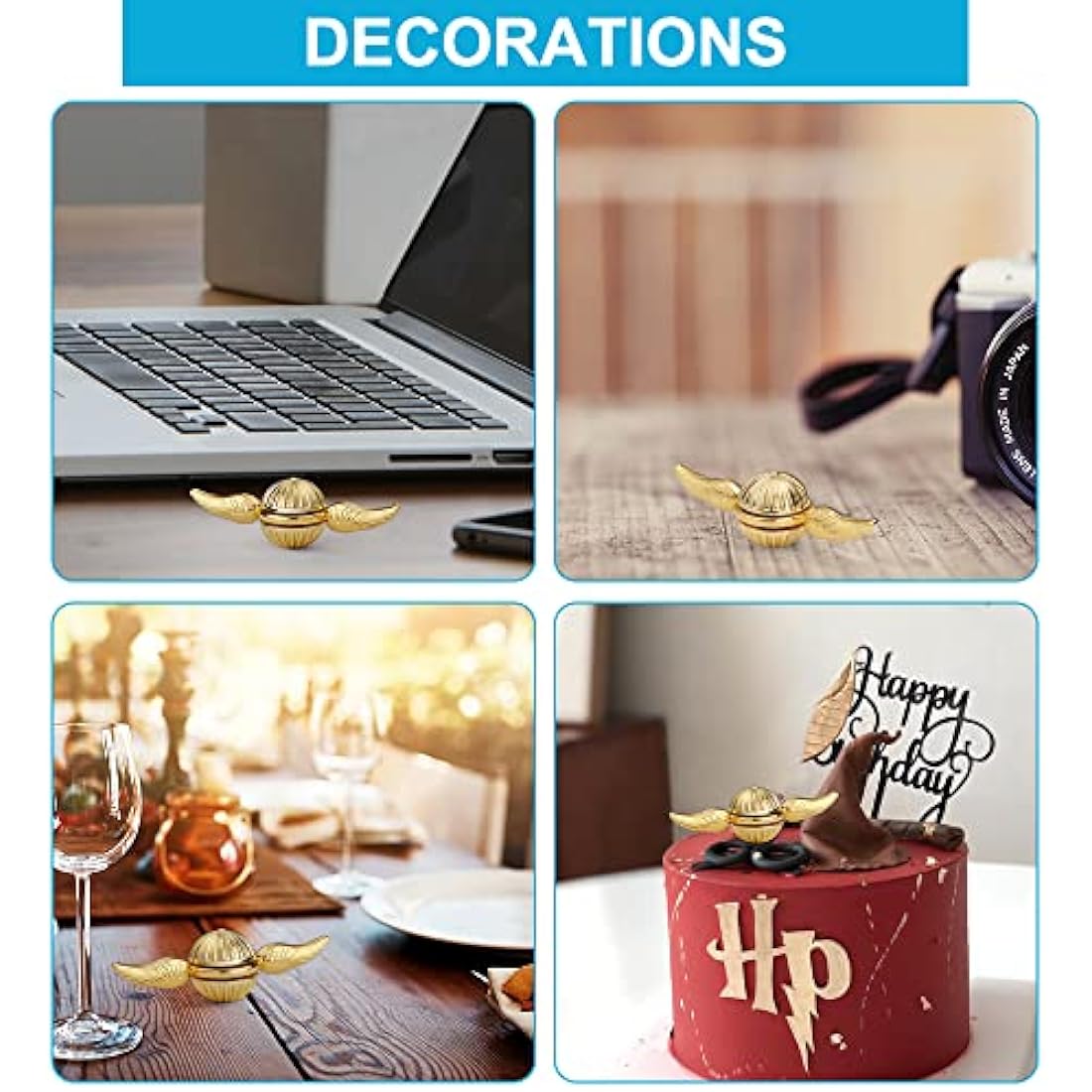 Golden Fidget Spinner Toys for Kids Adults, Sensory Magic Orb Gift for Fans of The Medieval Magical World, Idea Hand Finger Toys for Stress Relief Anti Anxiety