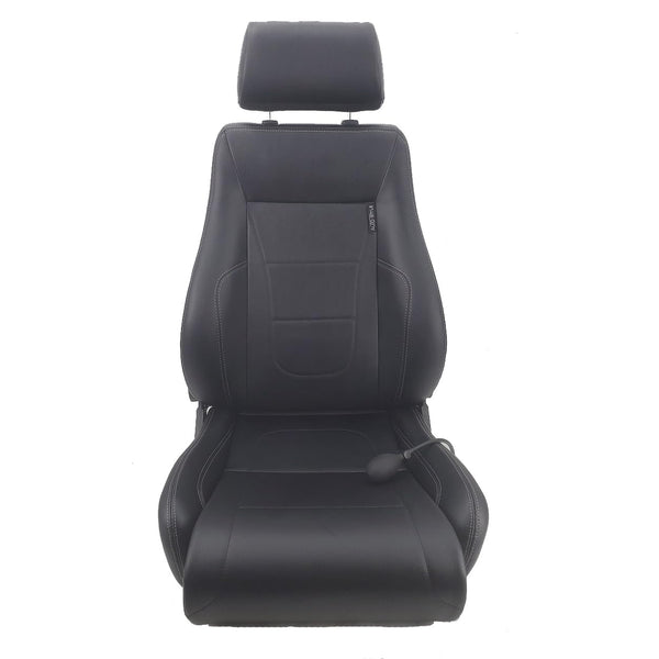 Sport seat 'Retro II' - Black - Dual-side reclinable back-rest - incl. slides