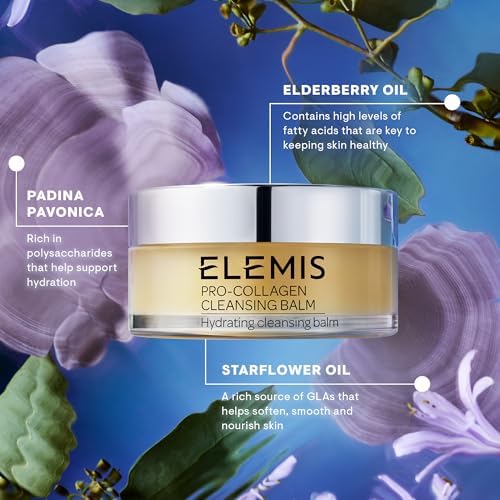 ELEMIS Pro-Collagen Cleansing Balm – Original, Rose, Fig & Fragrance-Free – Nourishing Makeup Remover & Deep Cleansing Balm, 100g