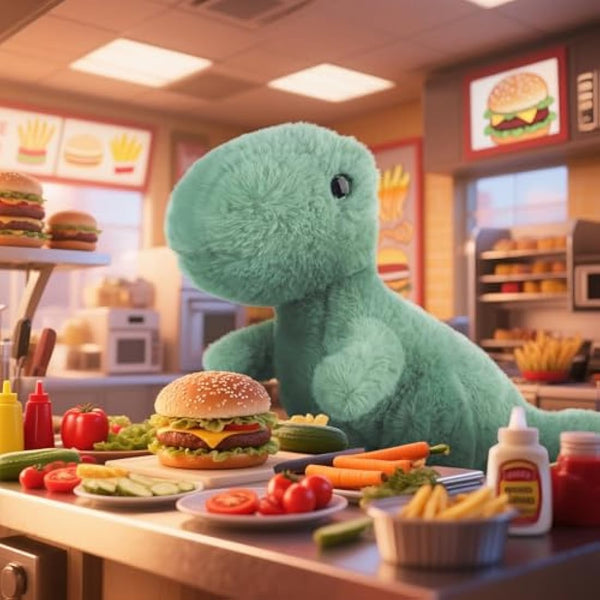 Apricot Lamb Soft Toys Plush Dinosaur Stuffed Animal Soft Cuddly Perfect for Girls Boys (Green Dinosaur, 10 Inches)