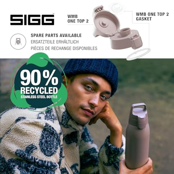 SIGG - Insulated Water Bottle - Shield Therm One - Suitable for Carbonated Beverages - Leakproof - Dishwasher Safe - BPA Free - 90% Recycled Stainless Steel - 0,5L / 0,75L / 1L