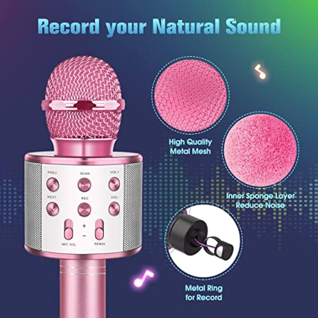 Dislocati Girls Toys Age 3-12, Toys for Girls Age 3-15 Party Toys for 3-12 Year Old Girl Gifts Kids Microphone for Kids Toys Girls Birthday Presents Gifts for 3-12 Year Olds Girls Christmas Xmas Gifts