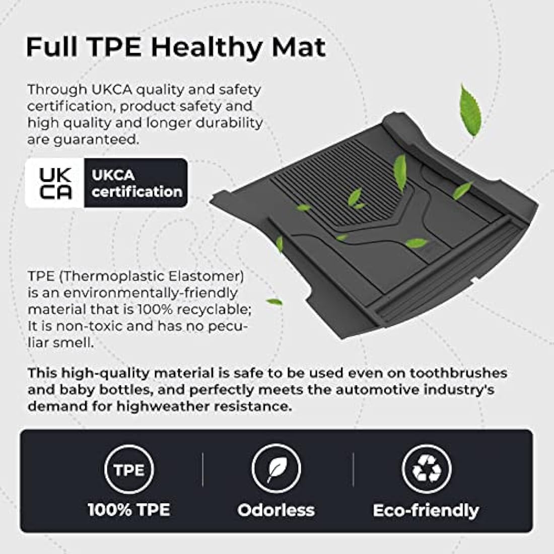 3W Car Boot Liner Custom Fit Tesla Model 3 2017-2023,TPE Trunk Mat Protector for Dog Pet,All Weater Waterproof Non-slip,UKCA Quality Certification,Car Accessories,Black