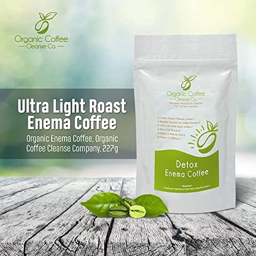 Ground Enema Coffee 1kg - Specifically For Coffee Enemas - Organic Coffee Cleanse Co - 100% Robusta & 100% Organic - Ultra Light Gold Roast - Fine Grind