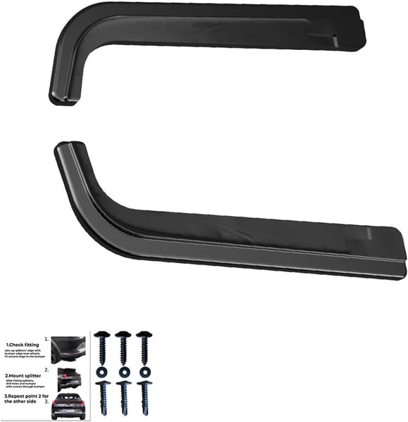 Oneway Rear Side Diffusors compatible with Volkswagen Transporter T6/T6.1 2015-2022 - Gloss black