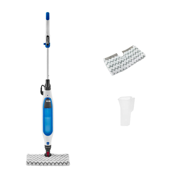 Shark Klik n' Flip Steam Mop for Hard Floors with Steam Blaster, 2 Machine Washable Cleaning Pads & Fill Flask, 350ml Capacity, 6m Power Cord, 30