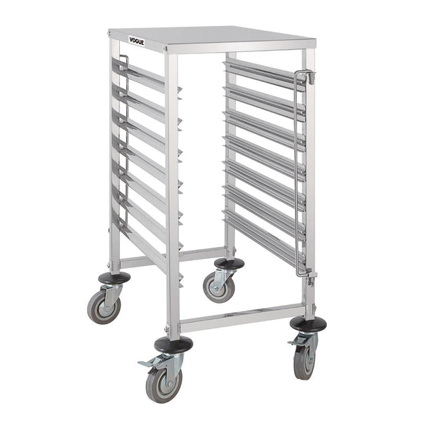 Vogue GG498 Gastronorm Racking Trolley 7 Level 900X380X557mm Catering, Silver