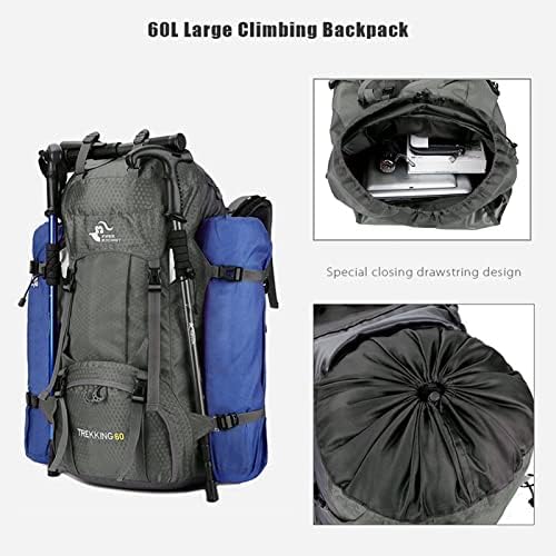 60L Waterproof Ultra Lightweight Packable Climbing Fishing Traveling Backpack Hiking Daypack,Backpack,Handy Foldable Camping Outdoor Backpack Bag with a Rain Cover