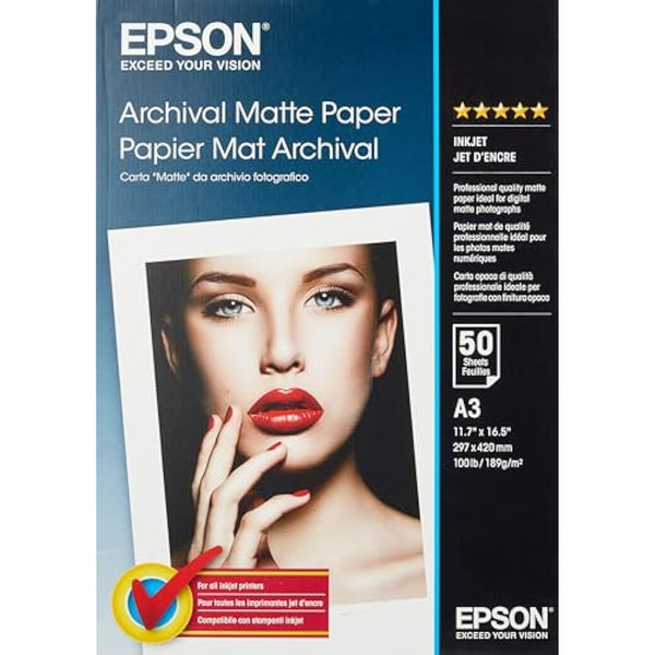 Epson 2357148 Archival Matte Paper Matte paper A3 (297 x 420 mm) 189g / m2 50 sheets