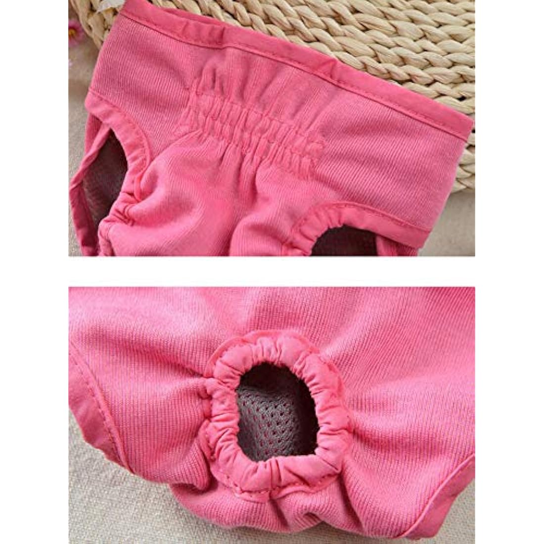 Diyafas 2 Pack Reusable Dog Nappies Physiological Pants Underwear Female Pet Sanitary Pads Hygiene Diapers for Small Medium and Large Dogs