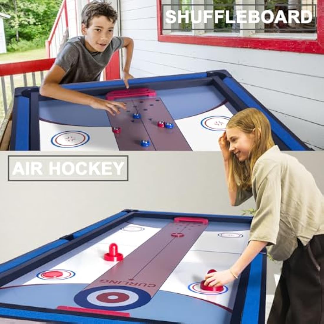 HLC Foldable Game Tables for Family Fun, Space-Saving Entertainment Center for Kids & Adults