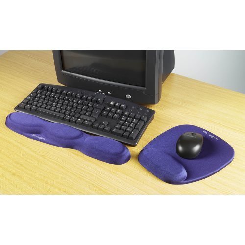 Kensington Keyboard Wrist Rest - Ergonomic duo gel wrist rest, compatible with full length / gaming keyboards for comfort when at computer, laptop, office, PC, home - Red/Black (62398 )