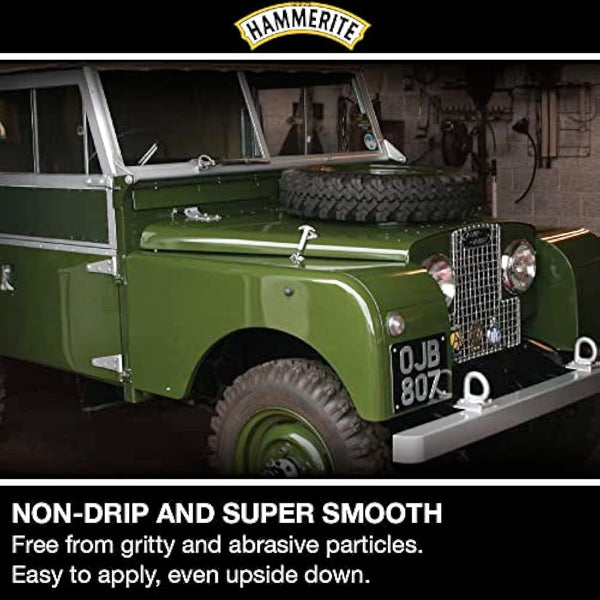 Hammerite Stone Chip Shield. Spray Shield Underseal Metal Paint for Cars. Underbody White Metal Paint. Rust Resistant, Durable Automotive Paint, 8 Year Protection - 600ml Aerosol 1.5 SqM Coverage