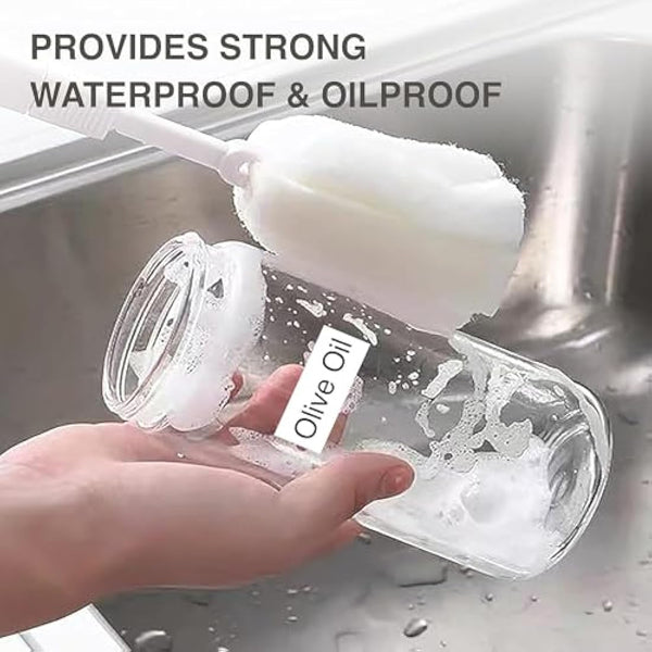 SUPVAN E10 & E11 & E16 Label Maker Tape, Black on White and Black on Transparent 2 Rolls 15mm×6m Continuous Laminated Thermal Label Tape Refill, Waterproof Oilproof Child-Safe Durable Labels