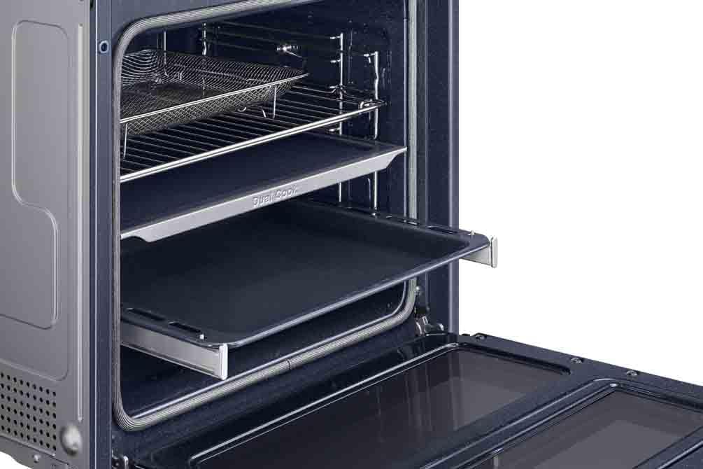 Samsung Series 4 Dual Cook Flex Smart Oven with Pyrolytic Cleaning, Colour: Stainless Steel, NV7B45305AS