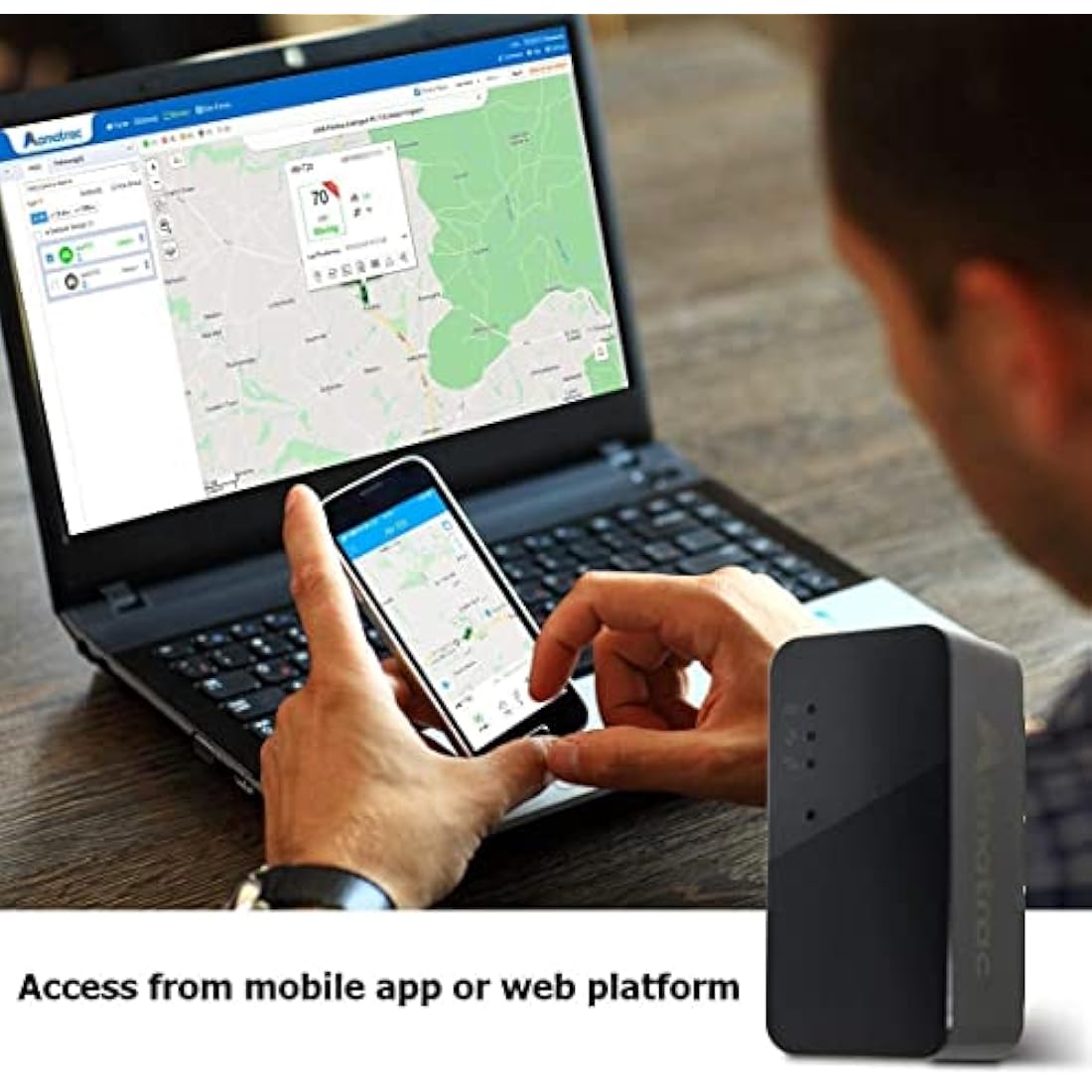 Amacam AM-T22 GPS Tracker - No Subscription Fees, 60-Second Install | 2G Real-Time Tracking & Anti-Theft | Under 10m Accuracy | Smartphone Alerts