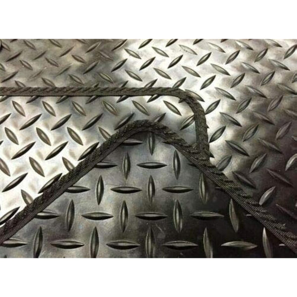 Lusso Floor Carpet Mats for Car | Tailored/Compatible to Fit Citroen Relay 2006-2019 | Heavy Duty 3mm Rubber Car Mats | 1-Piece Set (Silver Edging)