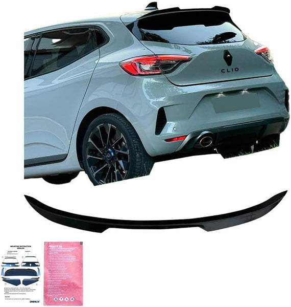 Oneway Roof Spoiler (Cap) compatible with Renault Clio V Facelift 2023- - Gloss black