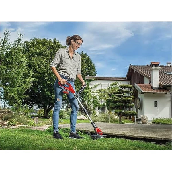 Einhell Power X-Change 18V Cordless Strimmer - 24cm Cutting Width, Cordless Grass Trimmer and Lawn Edger, Includes 20 x Blades - GE-CT 18 Li Solo Lawn Trimmer (Battery Not Included)