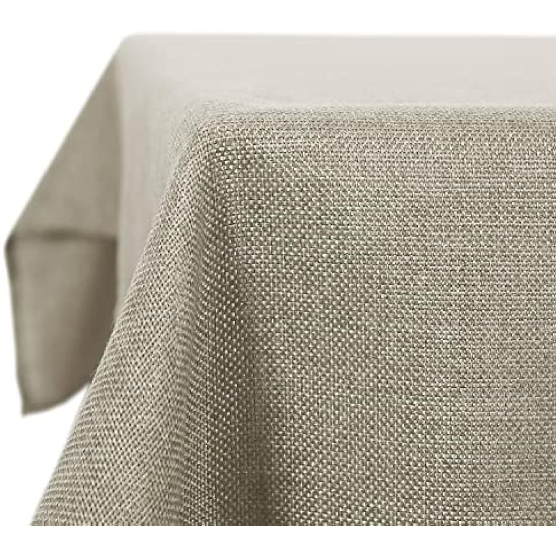 Deconovo - Waterproof and Stain-Resistant Rectangular Linen Effect Rectangular Tablecloth for Picnic - 140 x 250 cm - Linen