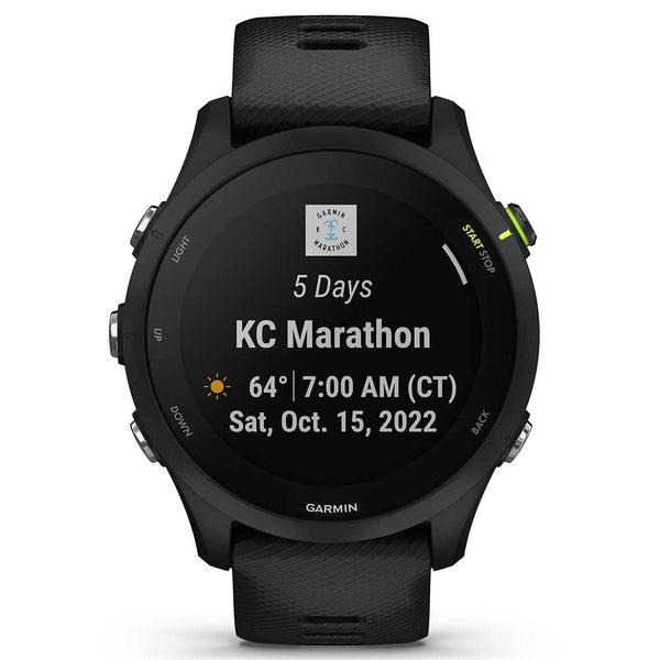 Garmin Forerunner 255 Music GPS 46mm Running Smartwatch, Lightweight, Music Storage, Advanced Training & Insights, Safety & Tracking Features, up to 14 days Battery Life, Whitestone