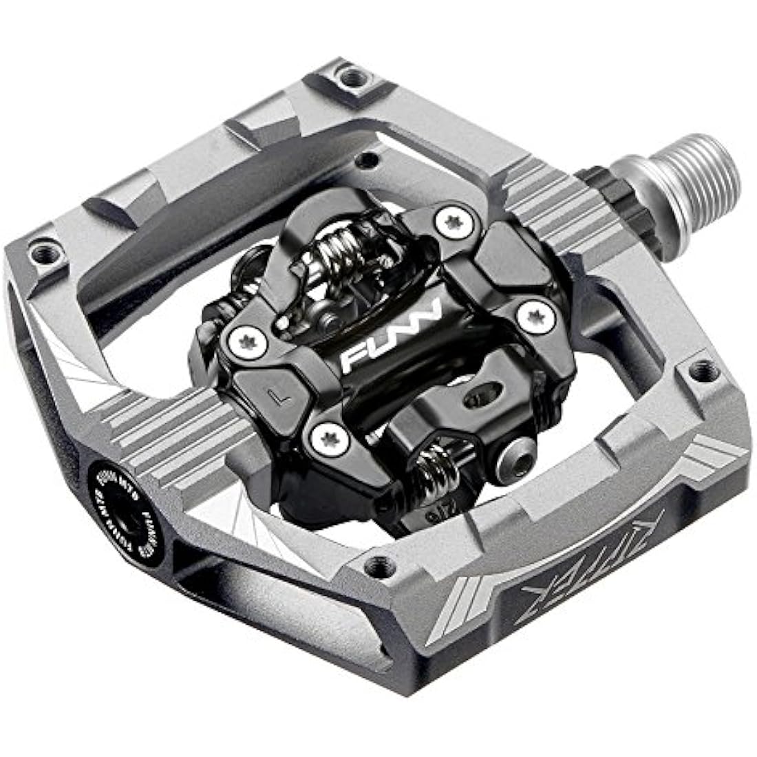 Funn Ripper Mountain Bike Clipless Pedals, Rocker Clip/Spring-Loaded Clip-in Mechanism, Compatible with SPD Cleats, 9/16" CrMo Axle Bicycle Pedals for MTB/Gravel Cycling