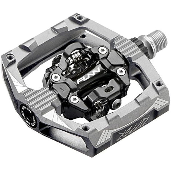 Funn Ripper Mountain Bike Clipless Pedals, Rocker Clip/Spring-Loaded Clip-in Mechanism, Compatible with SPD Cleats, 9/16" CrMo Axle Bicycle Pedals for MTB/Gravel Cycling