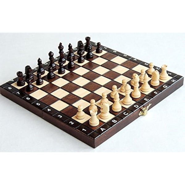3in1 Backgammon Chess and Checkers Set | Master of Chess | Small Wooden Chess Board 26 cm | Handmade Portable Chess Draughts/Drafts and Backgammon Set for Adults and For Kids
