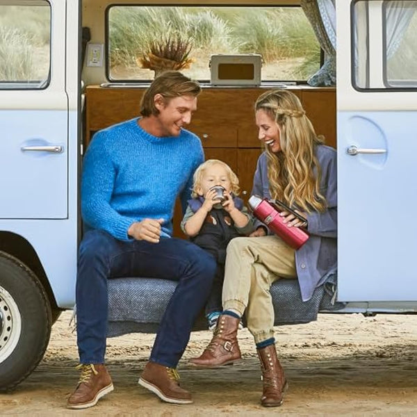 Thermos - Stainless King Raspberry Travel Flask (1.2L) - Premium Leak Proof Insulated Tea & Coffee Flask, Hot & Cold Drinks, Built-in Cup, Twist-Pour Stopper, BPA-Free, Durable Steel, Dishwasher Safe