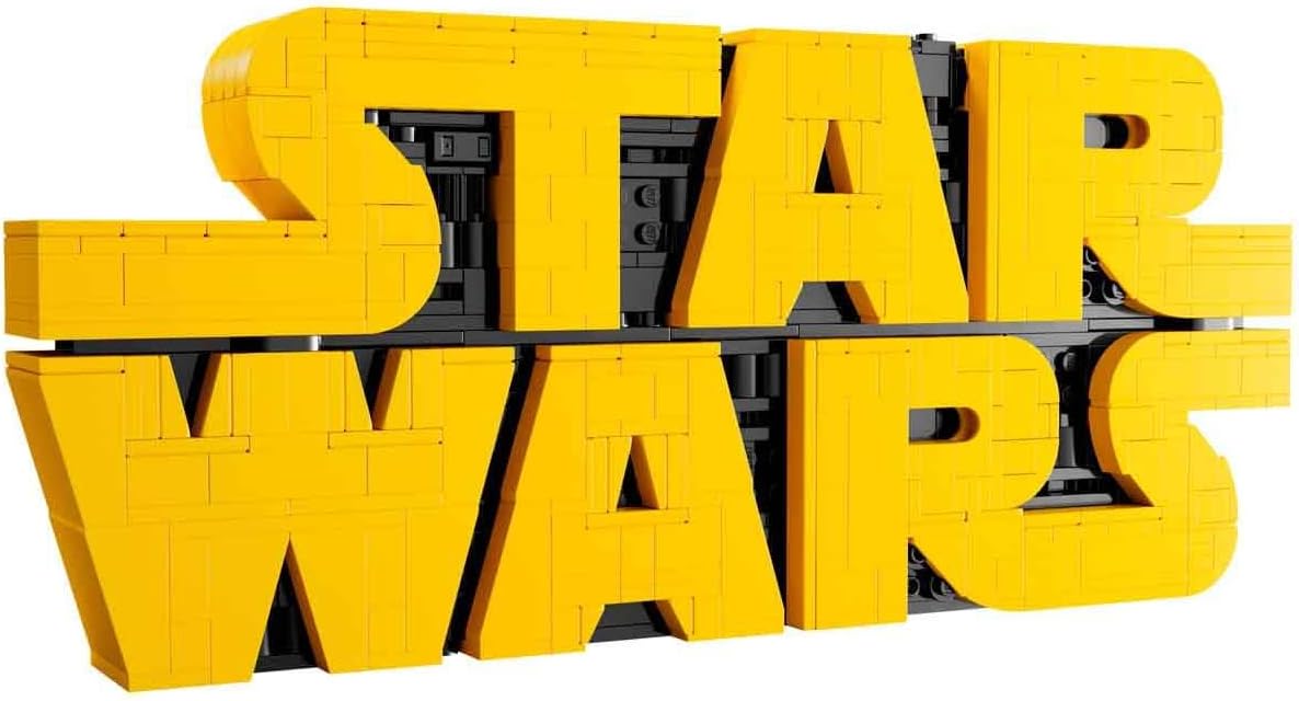 LEGO Star Wars 75407 Brick-Built Star Wars Logo - Collectible DIY Building Set for Adults - Iconic Pop Culture Model Kit - Home Office Display Piece - Gift Idea for Adult & Teenage Fans