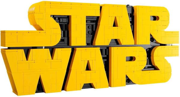 LEGO Star Wars 75407 Brick-Built Star Wars Logo - Collectible DIY Building Set for Adults - Iconic Pop Culture Model Kit - Home Office Display Piece - Gift Idea for Adult & Teenage Fans