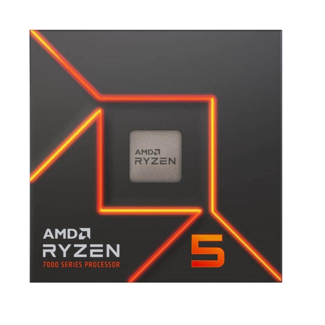 AMD Ryzensets 5 7600X Processor (integrated radeon graphics, 6 cores/12 threads, 105W TDP, AM5 socket, 38MB cache, up to 5.3 GHz max boost, no cooler)