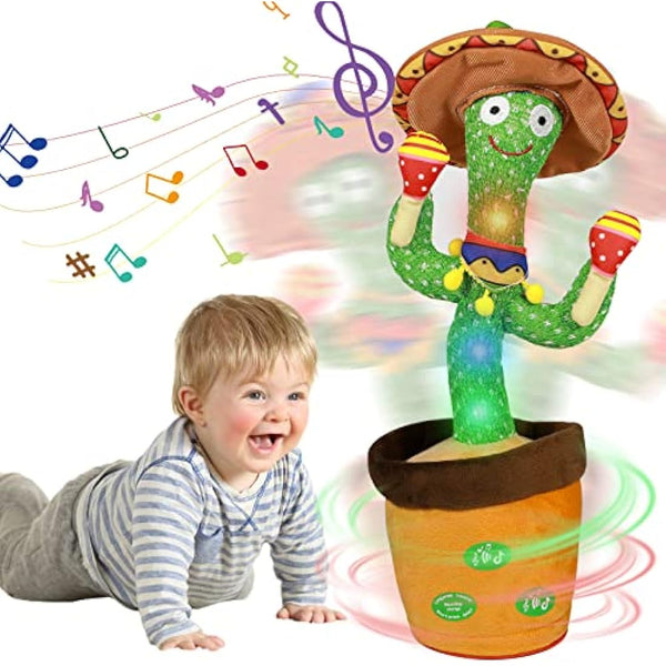 HICAS Dancing Talking Cactus Toy Repeat What You Say Singing Cactus Voice Recorder Baby Toys Volume Control with 120 Songs Funny Children Education Toys, Gifts and Home Decoration