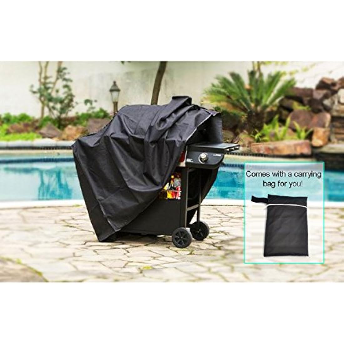 Barbecue Cover - Heavy Duty Waterproof Gas BBQ Grill Cover - 210D Oxford Fabric, Indoor Outdoor Rain Dust Protection with Storage Bag