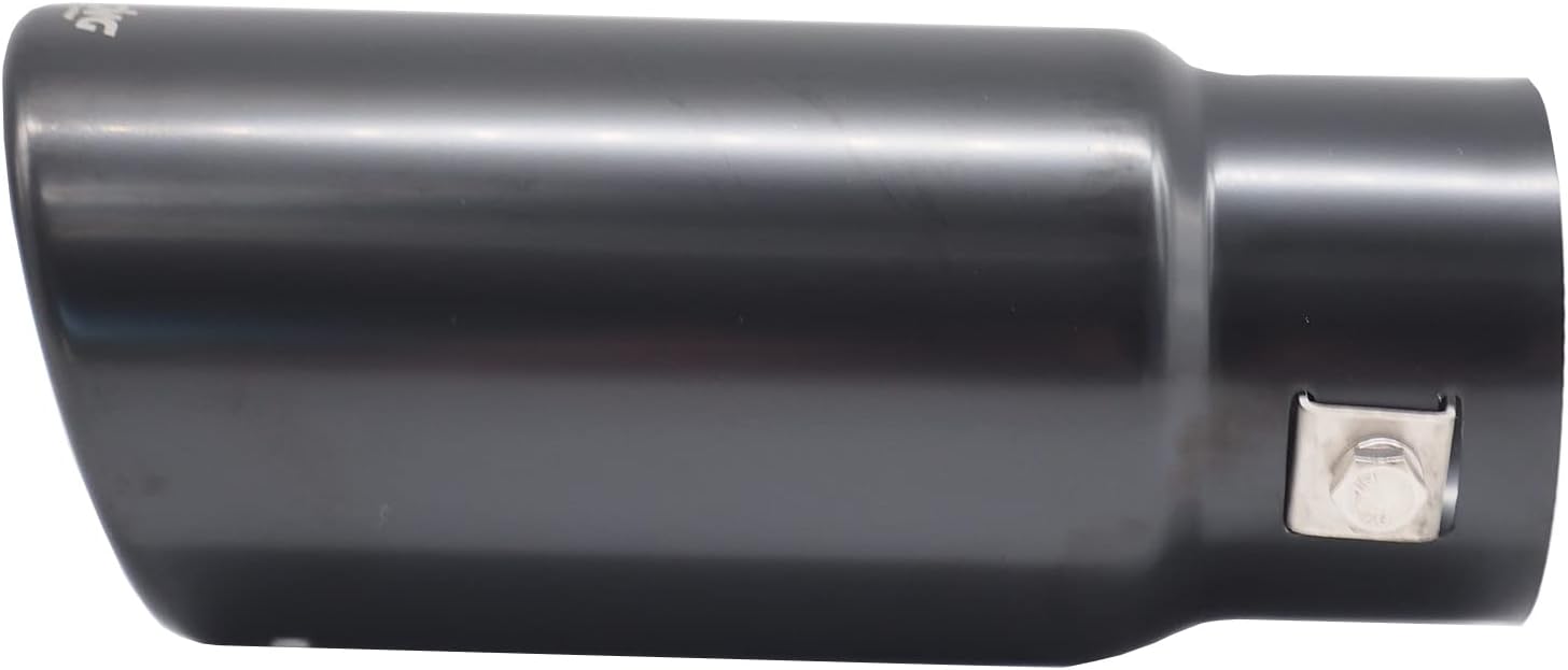 Simoni Racing TRX/01N Universal Stainless Steel Double Round Exhaust Terminal, Black