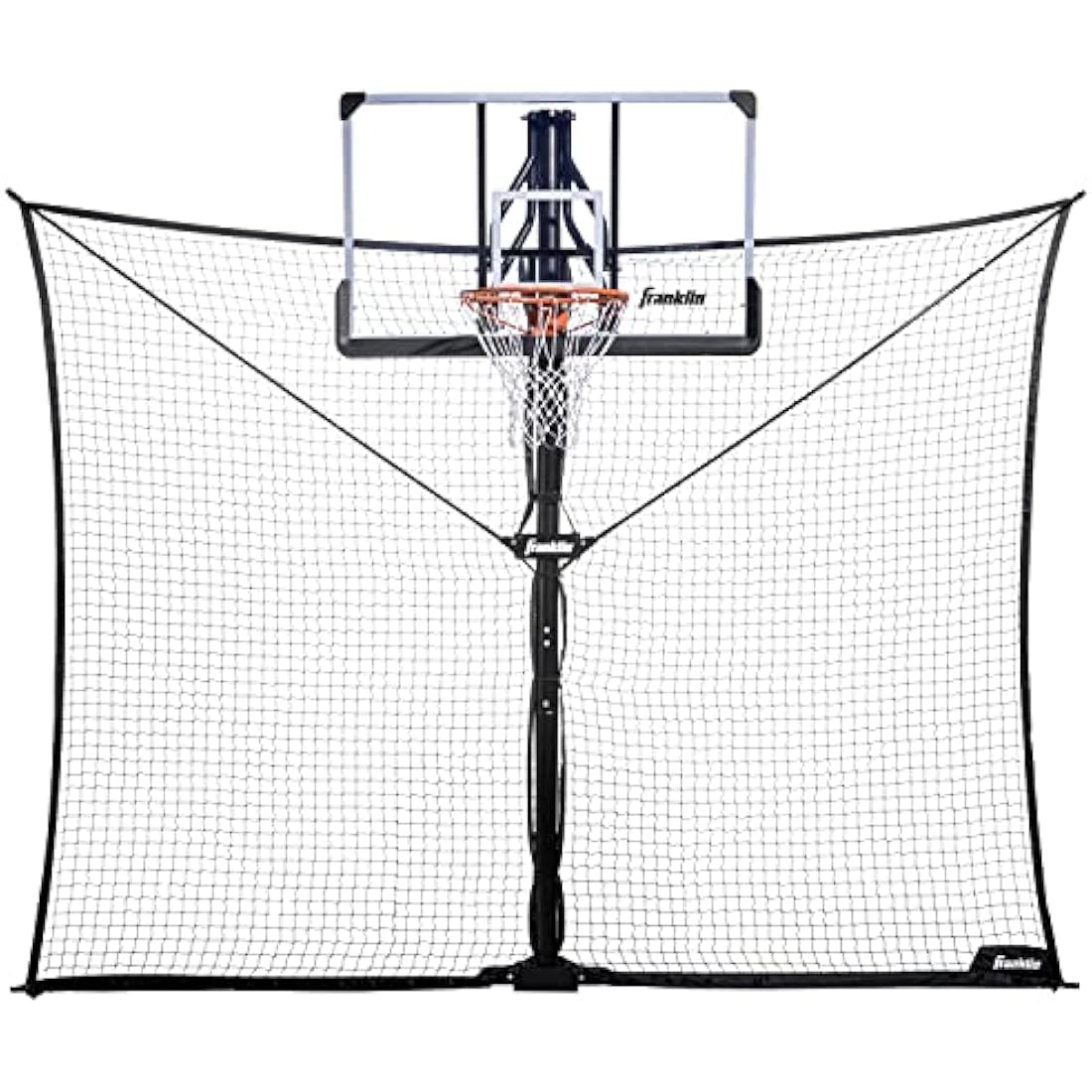Franklin Sports Defender Net Pro – 10ft. x 8ft. Rebounder – Easily Fold and Quick Install – Defensive Net System