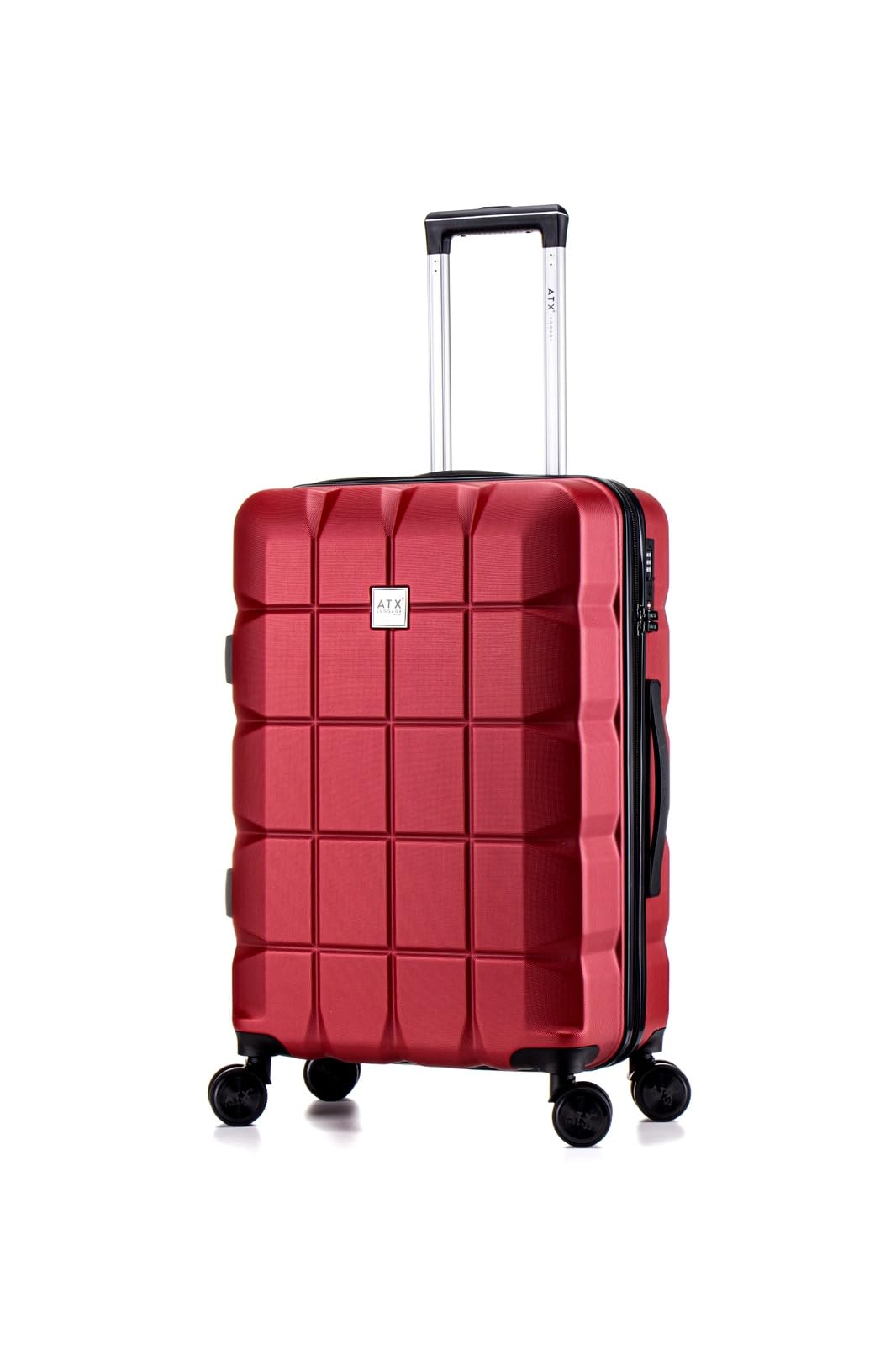 ATX Luggage Suitcase Large on 4 Dual Spinner Wheels Super Lightweight ABS Hard Shell Hold Check in with Built-in TSA Lock (Orange, 110 Liter)