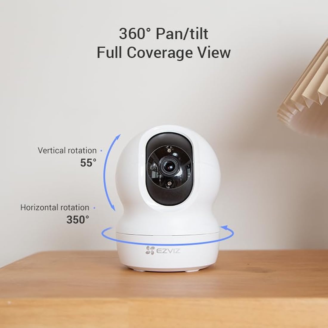 EZVIZ CP1 Pro 2K Indoor Security Camera Wifi, 2.4Ghz Baby Monitor Wireless with Call Button, 512GB Supports, 360° Pan Tilt, Smart Colour Night Vision, Auto Tracking, Two-Way Audio, Sleep Mode